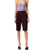 ELISABETTA FRANCHI BROWN BERMUDA SHORTS