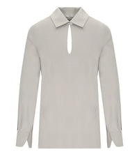 MM MAX MARA GESTRO SAND POLO BLOUSE - XS