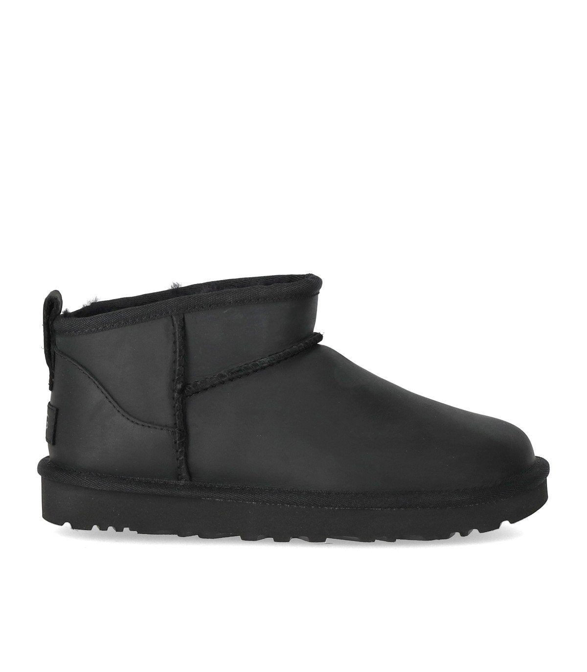STIVALE CLASSIC ULTRA MINI LEATHER NERO UGG