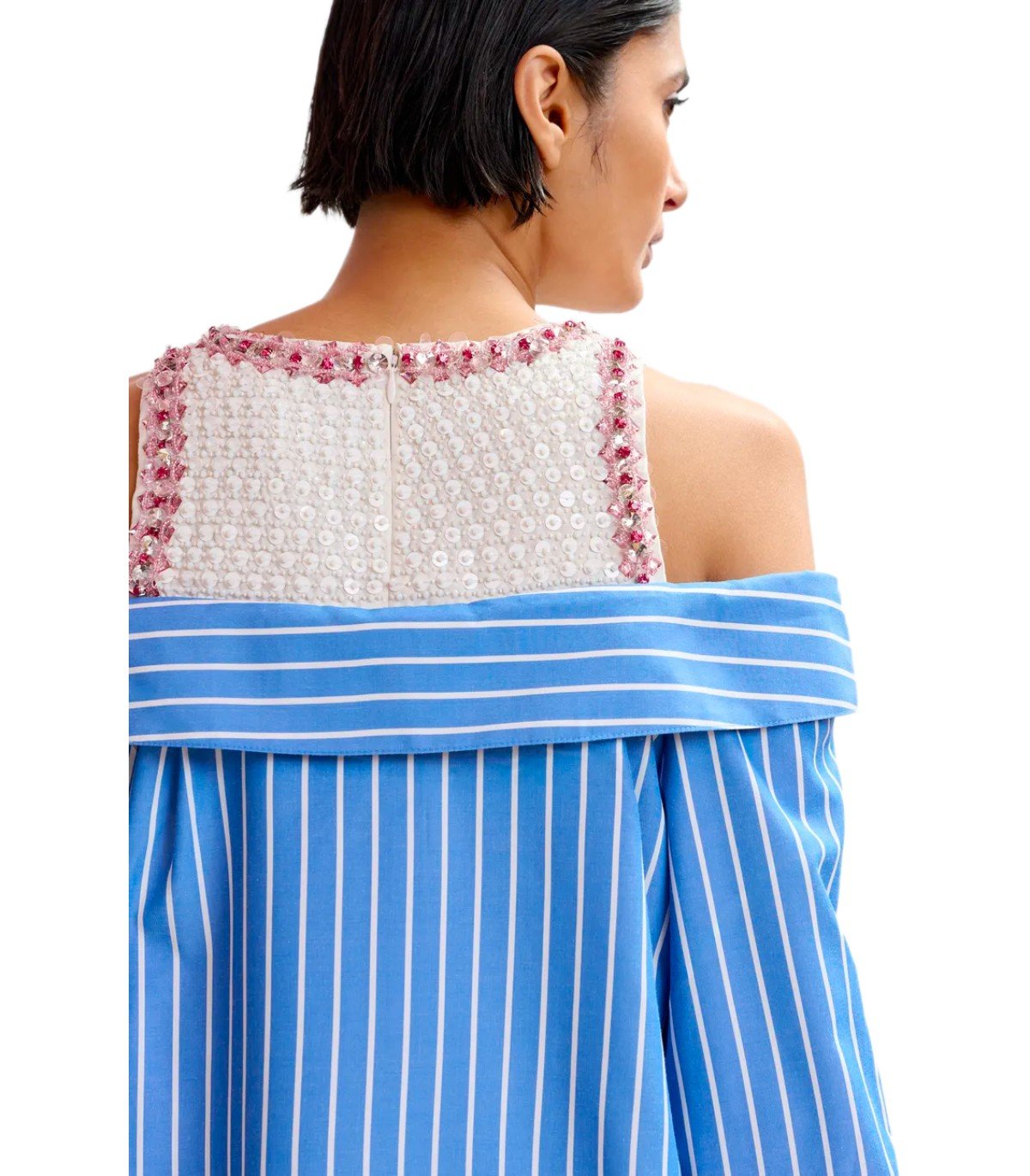 ESSENTIEL ANTWERP JORI LIGHT BLUE SHIRT DRESS