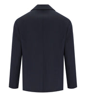 EMPORIO ARMANI NAVY BLUE SINGLE-BREASTED JACKET