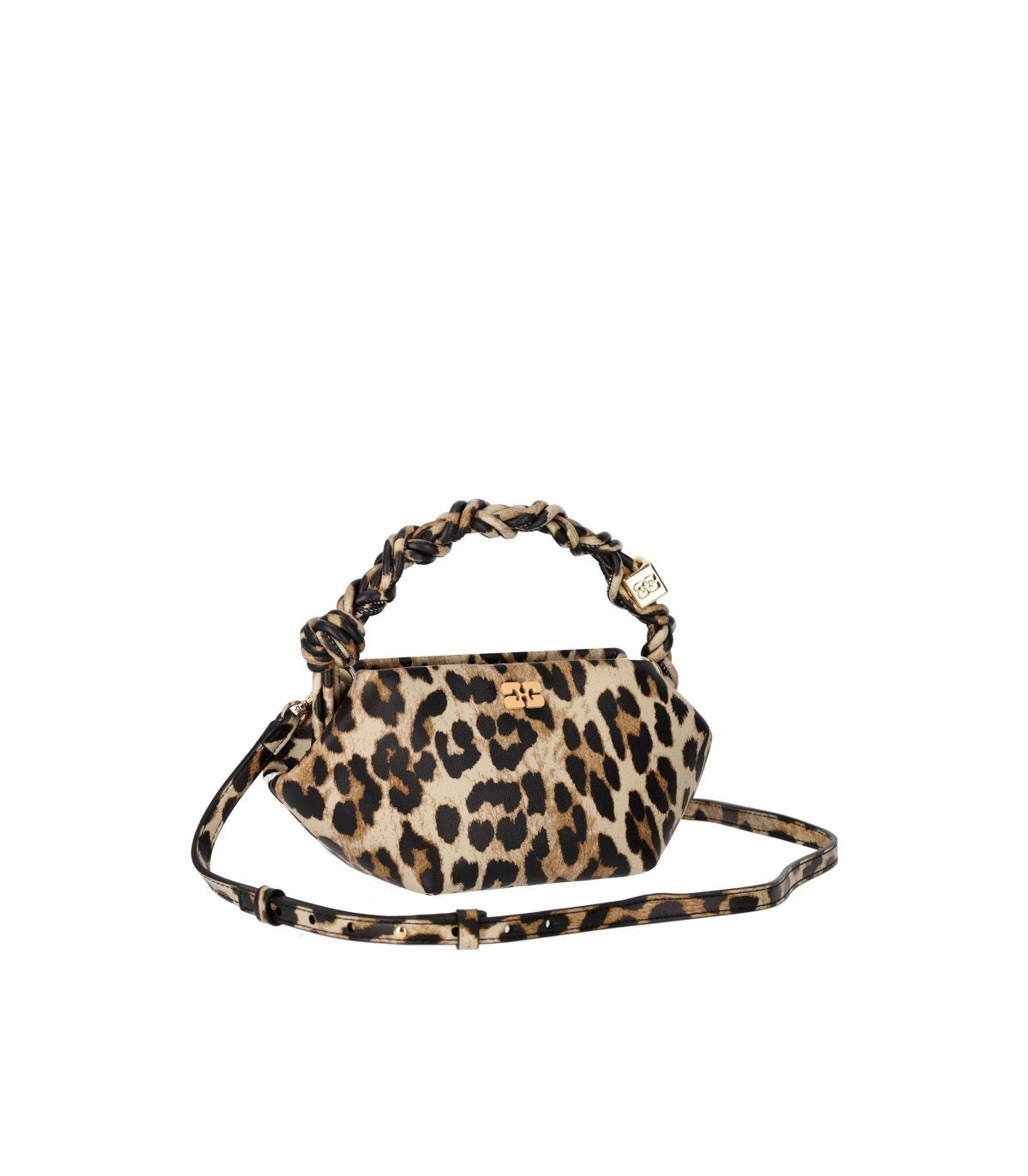 GANNI BOU MINI ANIMALIER HANDBAG