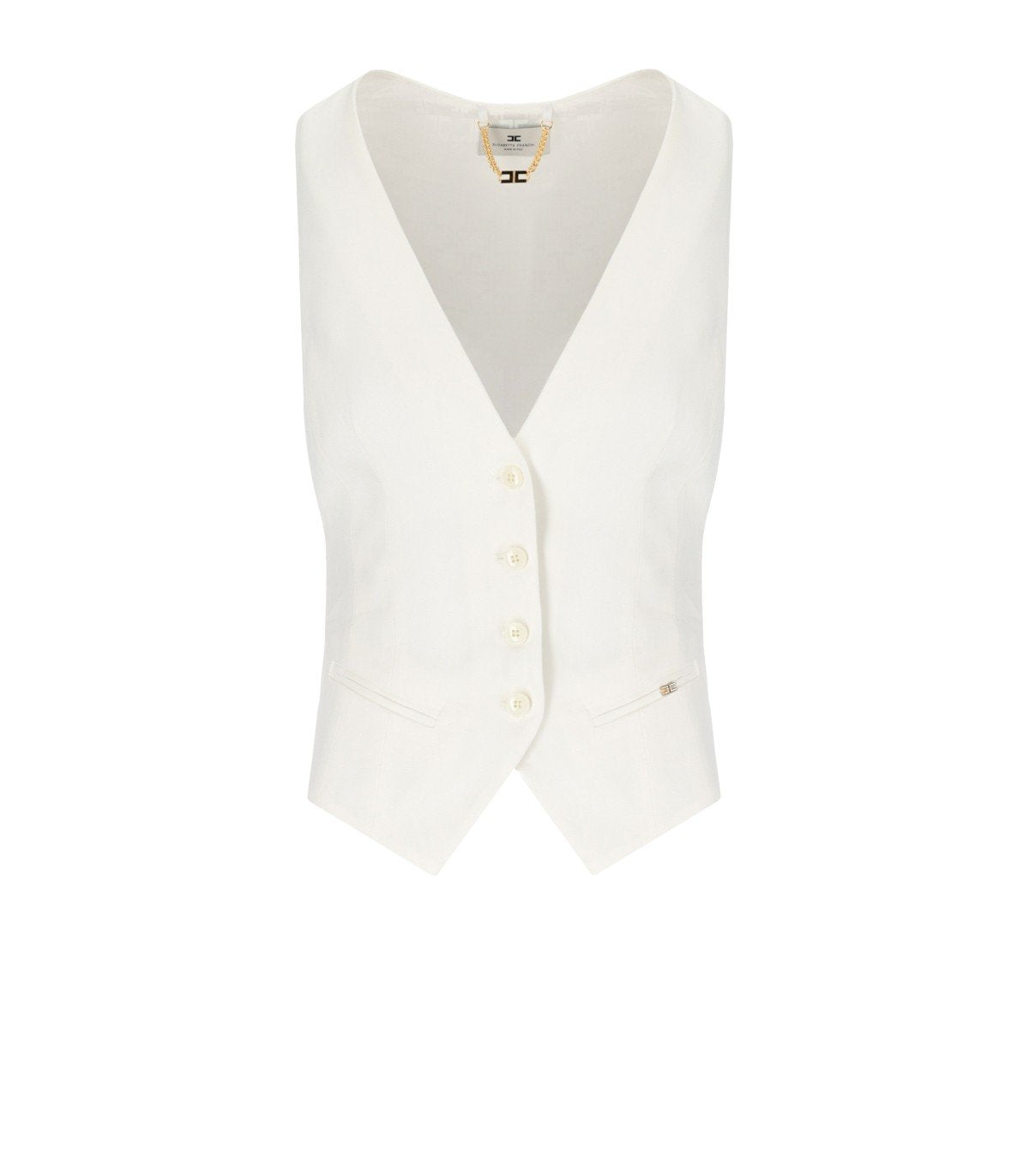 ELISABETTA FRANCHI IVORY VEST