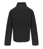 CARHARTT WIP DETROIT HALF ZIP BLACK SWEATER
