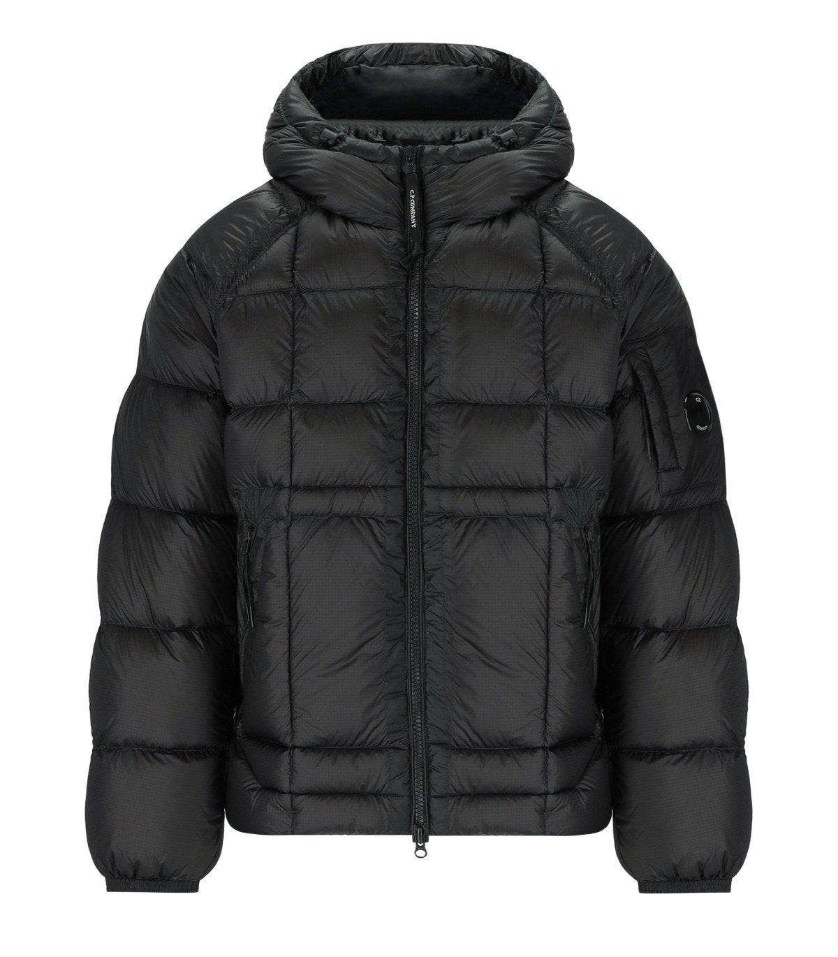 C.P. COMPANY D.D. SHELL BLACK HOODED DOWN JACKET