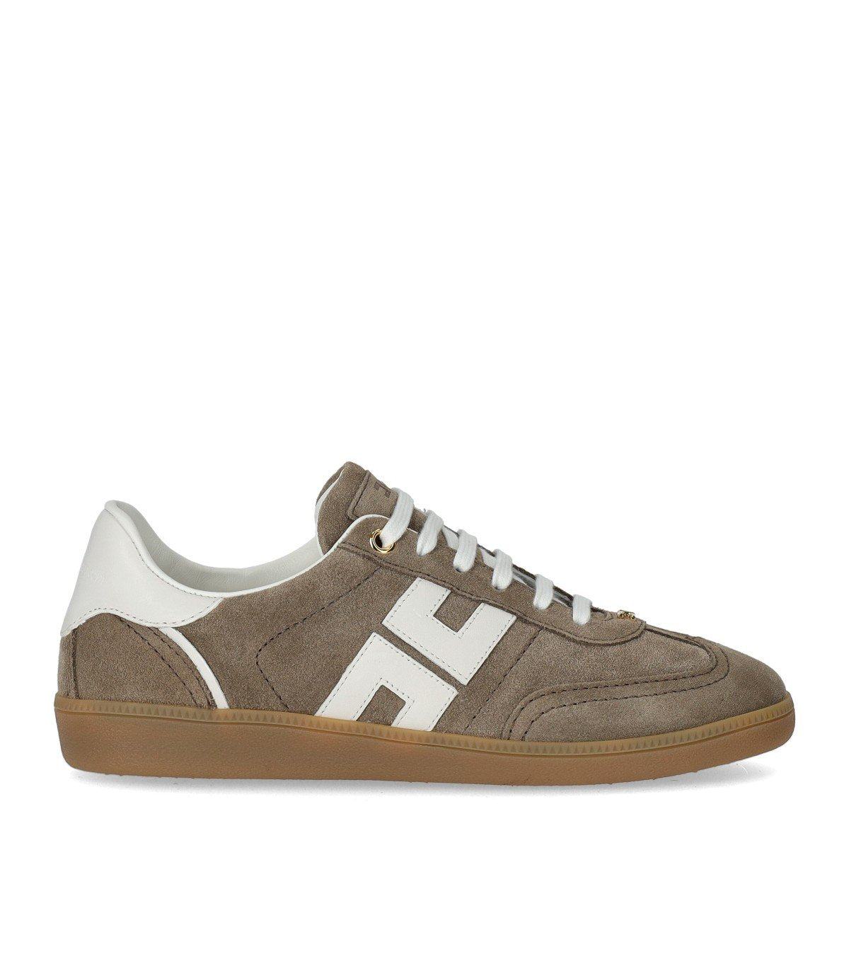 ELISABETTA FRANCHI BEIGE SNEAKER WITH LOGO