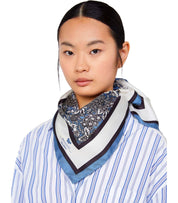 MAX MARA WEEKEND ONESTO LICHTBLAUWE FOULARD SJAAL