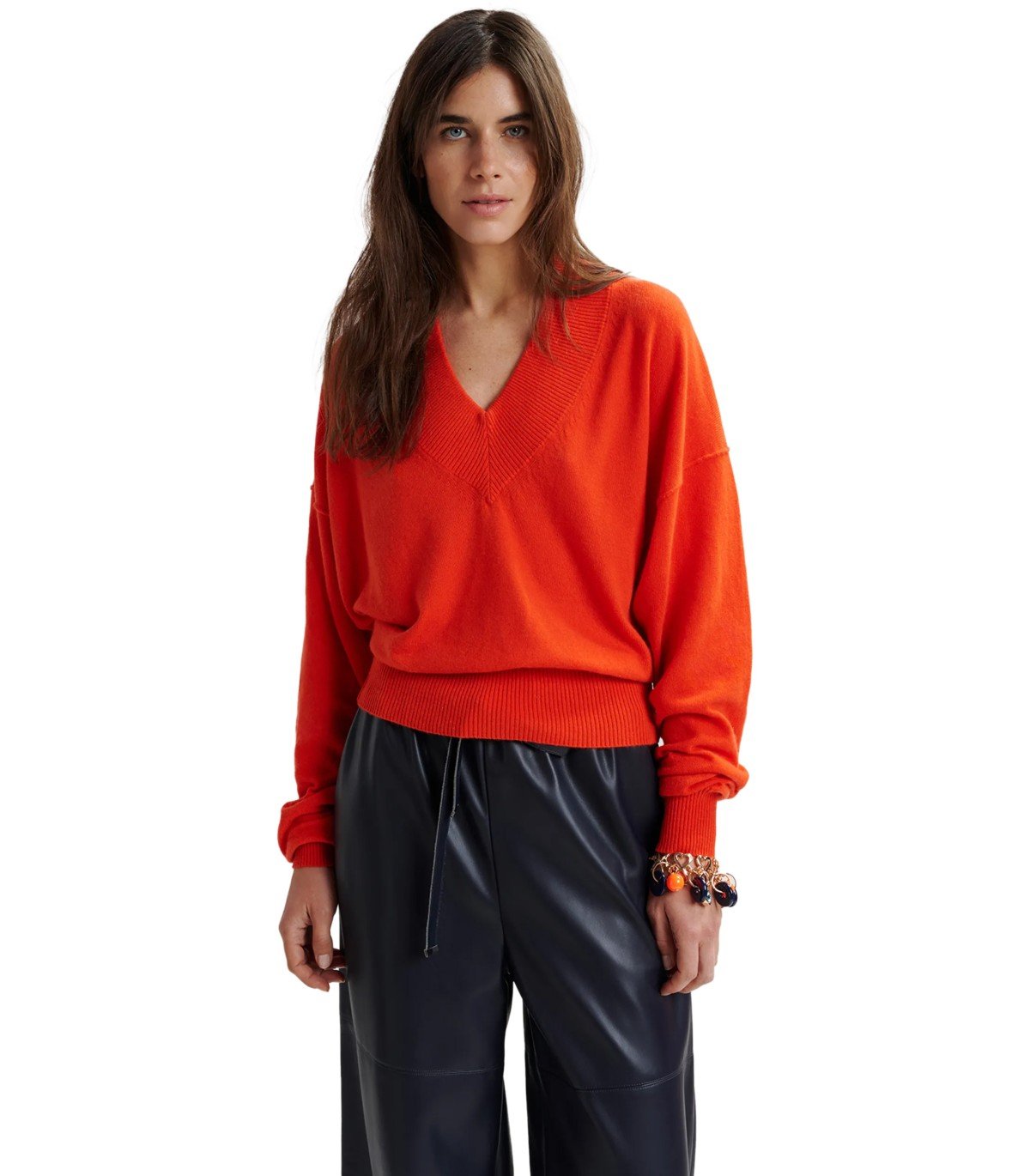 ESSENTIEL ANTWERP GECKO ORANGE PULLOVER