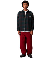 VESTE CHEMISE BRENNAN CHECK BLEU SARCELLE CARHARTT WIP