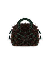 KURT GEIGER MACRAME CRYSTAL GREEN HANDBAG