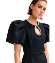 ESSENTIEL ANTWERP IJINGLE ZWART JURK