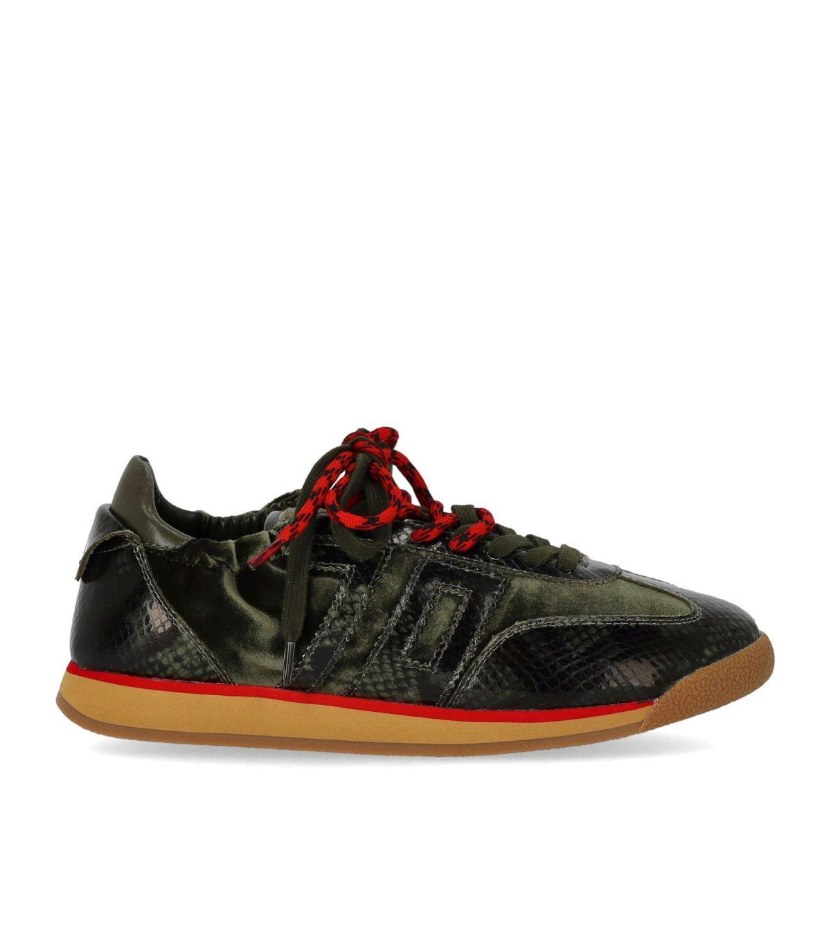 SNEAKER ROCKET VELOURS VERT BACK70