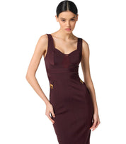 ELISABETTA FRANCHI MERLOT MIEDER ETUIKLEID