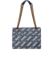 KURT GEIGER KENSINGTON DENIM SHOULDER BAG