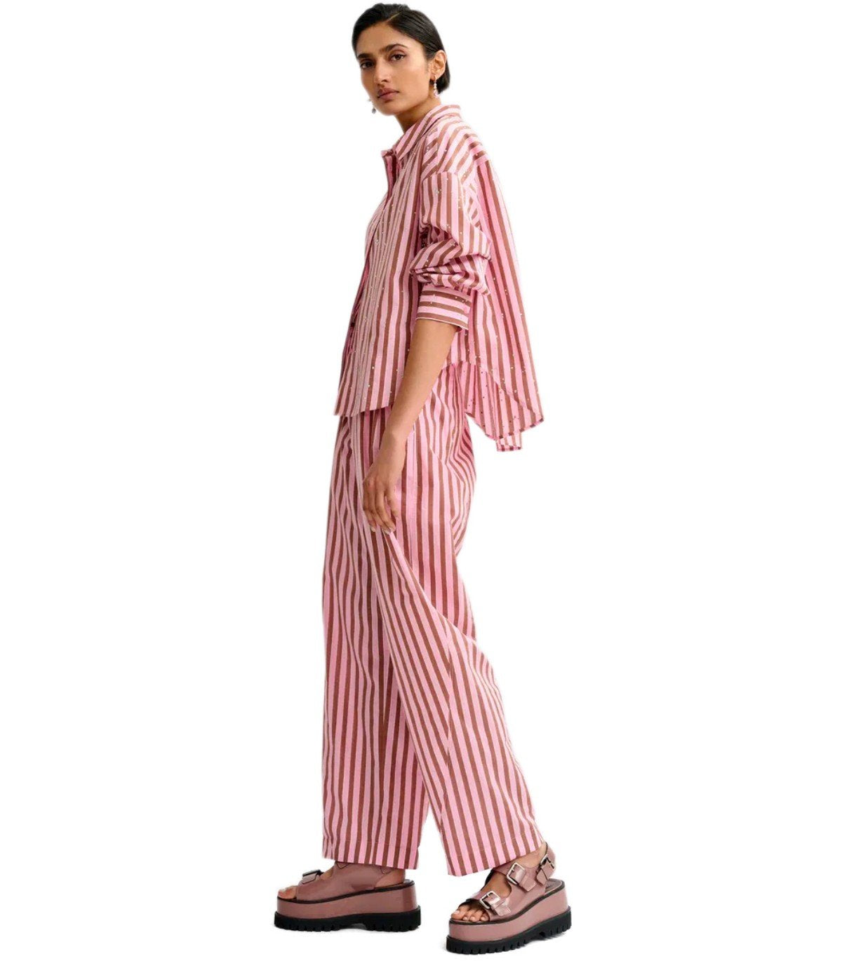 ESSENTIEL ANTWERP JELIEF ROZE OVERHEMD