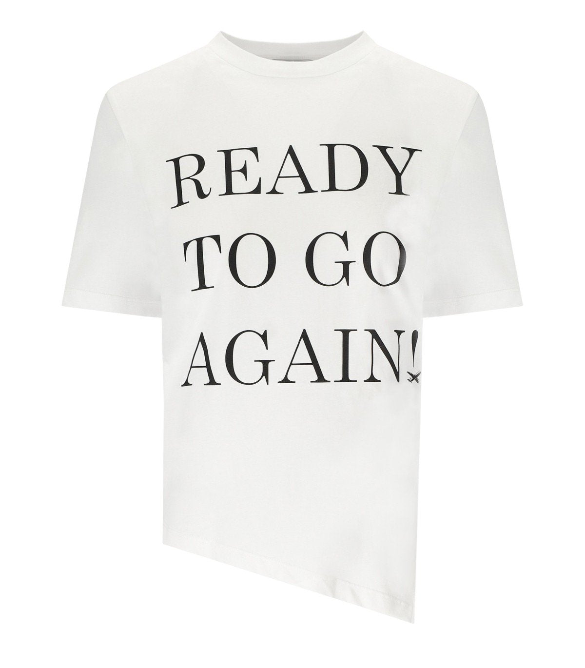 ELISABETTA FRANCHI GESSO ASYMMETRIC T-SHIRT