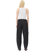 TOP CON STRASS BIANCO GANNI