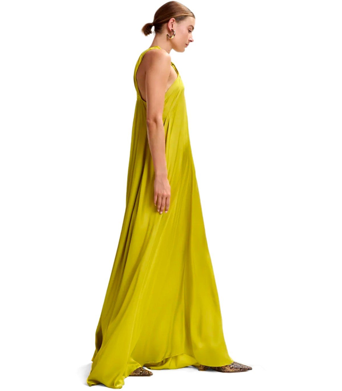 VESTIDO LARGO JAYCEE VERDE ÁCIDO ESSENTIEL ANTWERP