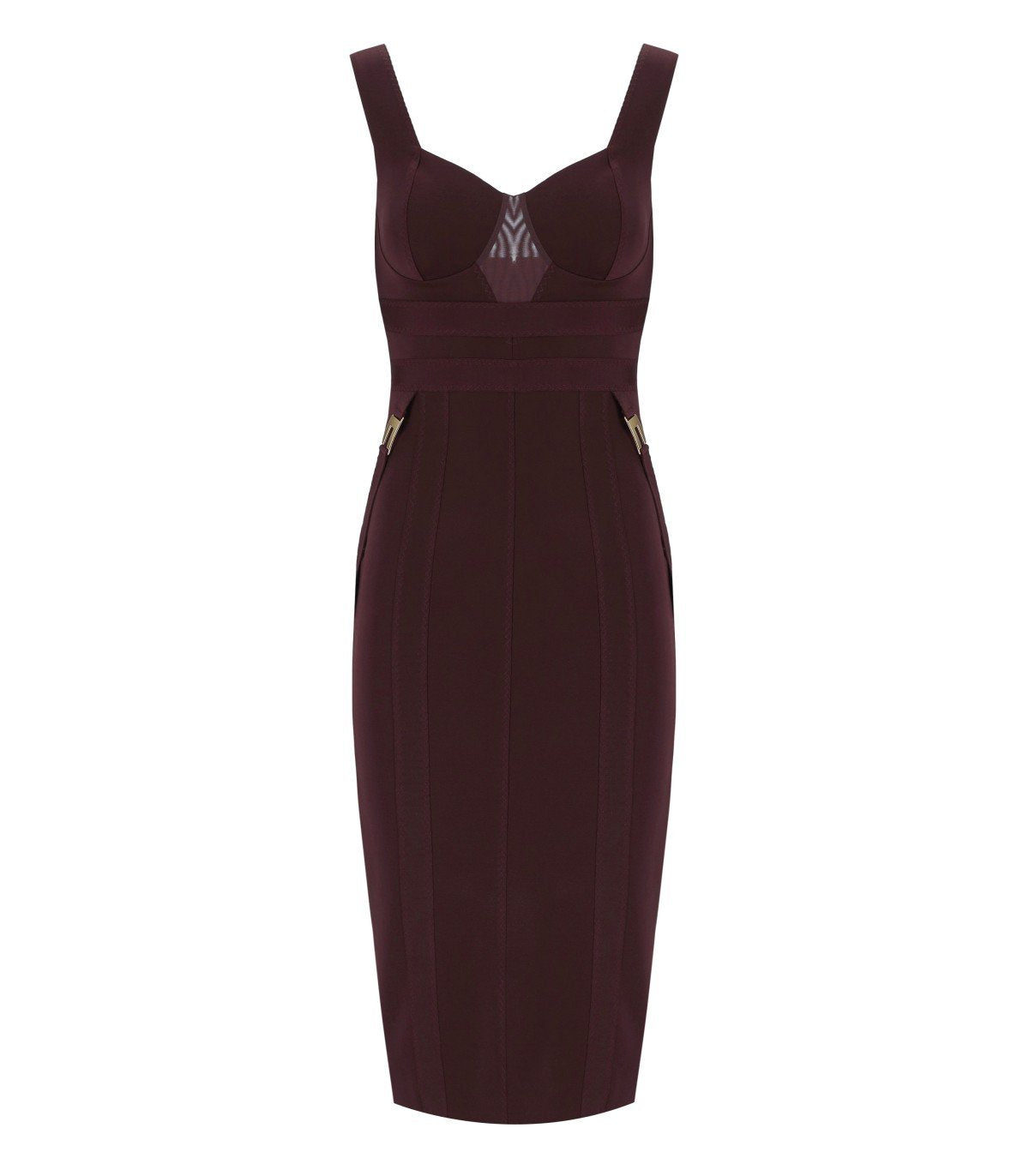 ELISABETTA FRANCHI MERLOT MIEDER ETUIKLEID
