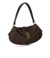 GANNI KAT CHICORY COFFEE BAGUETTE-TASCHE