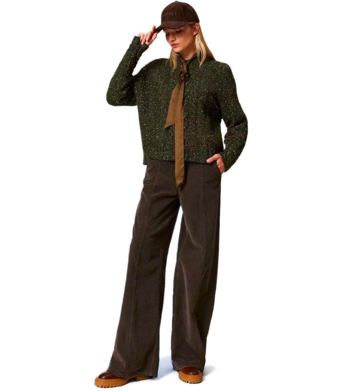 TWINSET CHOCOLATE CORDUROY PANTS