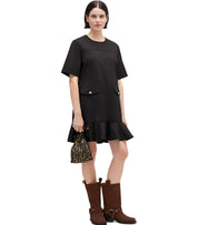 GANNI BLACK STRETCH MINI DRESS