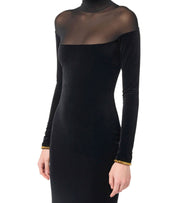 ELISABETTA FRANCHI BLACK RED CARPET DRESS