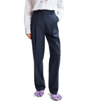 ESSENTIEL ANTWERP HERB BLUE PINSTRIPE TROUSERS