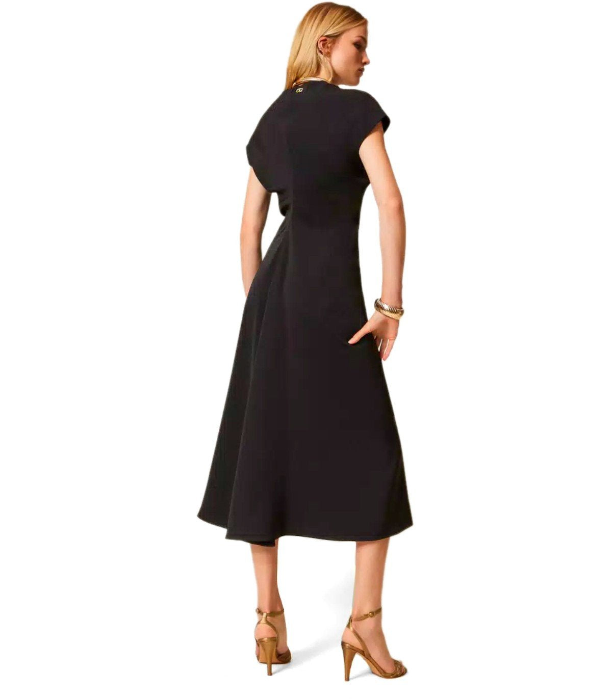 TWINSET BLACK MIDI DRESS
