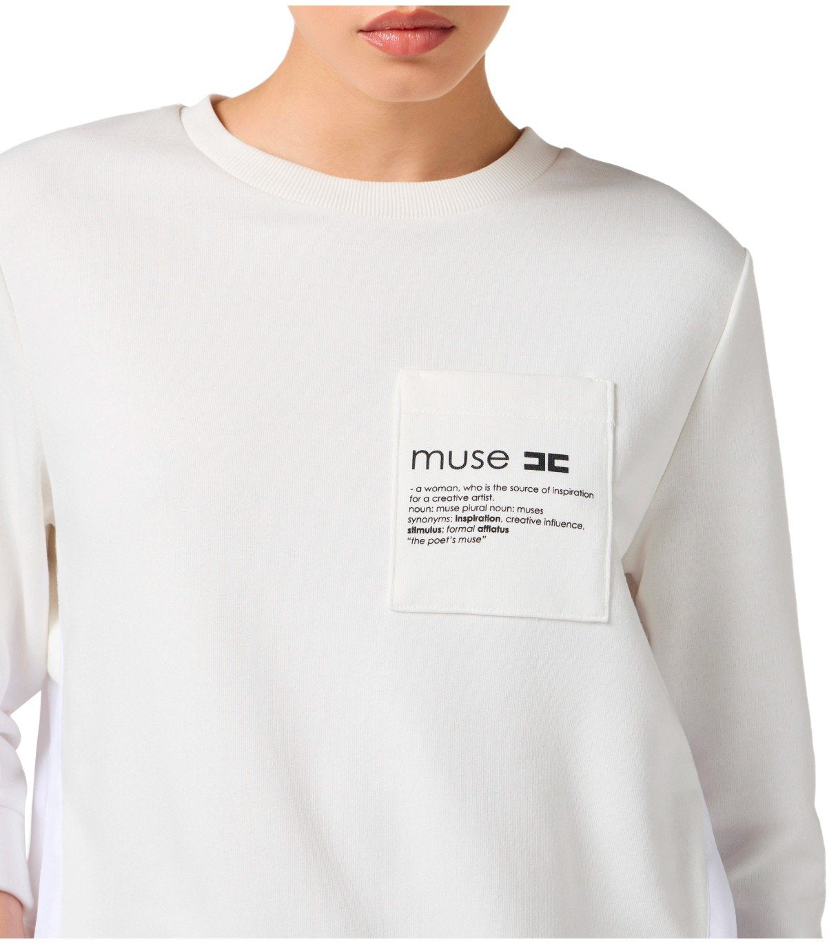 ELISABETTA FRANCHI IVORY SWEATSHIRT