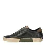 CRIME LONDON DISTRESSED BLACK SNEAKER