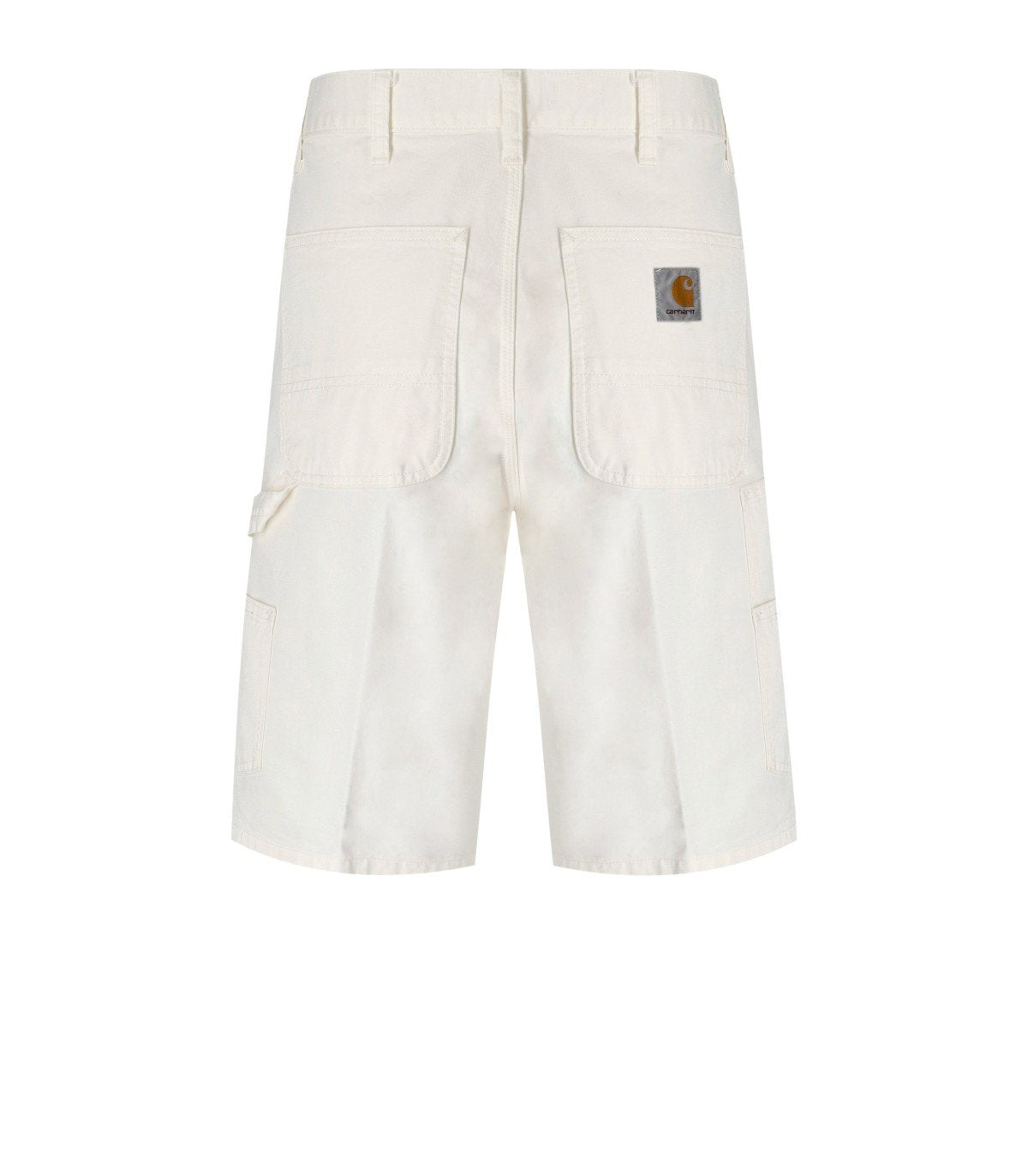 CARHARTT WIP SINGLE KNEE OFF-WHITE BERMUDA SHORTS