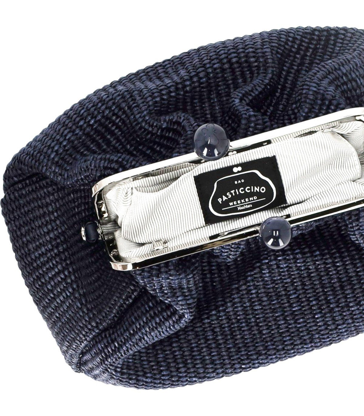 MAX MARA WEEKEND PASTICCINO FORTUNA MEDIUM NAVY BLUE CLUTCH