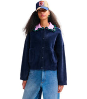 ESSENTIEL JARDENER BLUE CARDIGAN