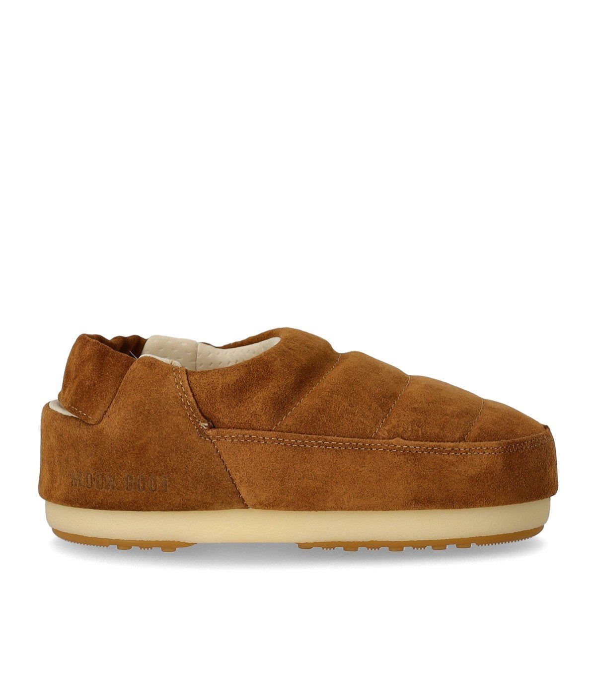 MOON BOOT BAND SUEDE COGNAC SLIPPER