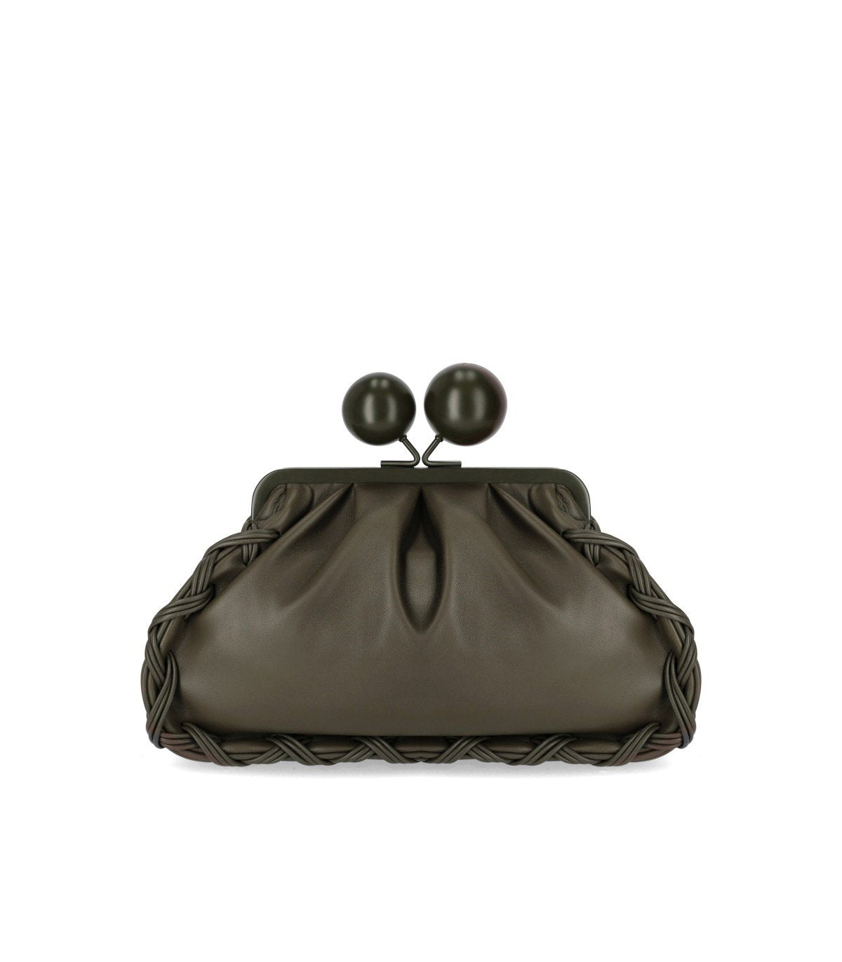 MAX MARA WEEKEND PASTICCINO LECITO MEDIUM KHAKI GREEN CLUTCH