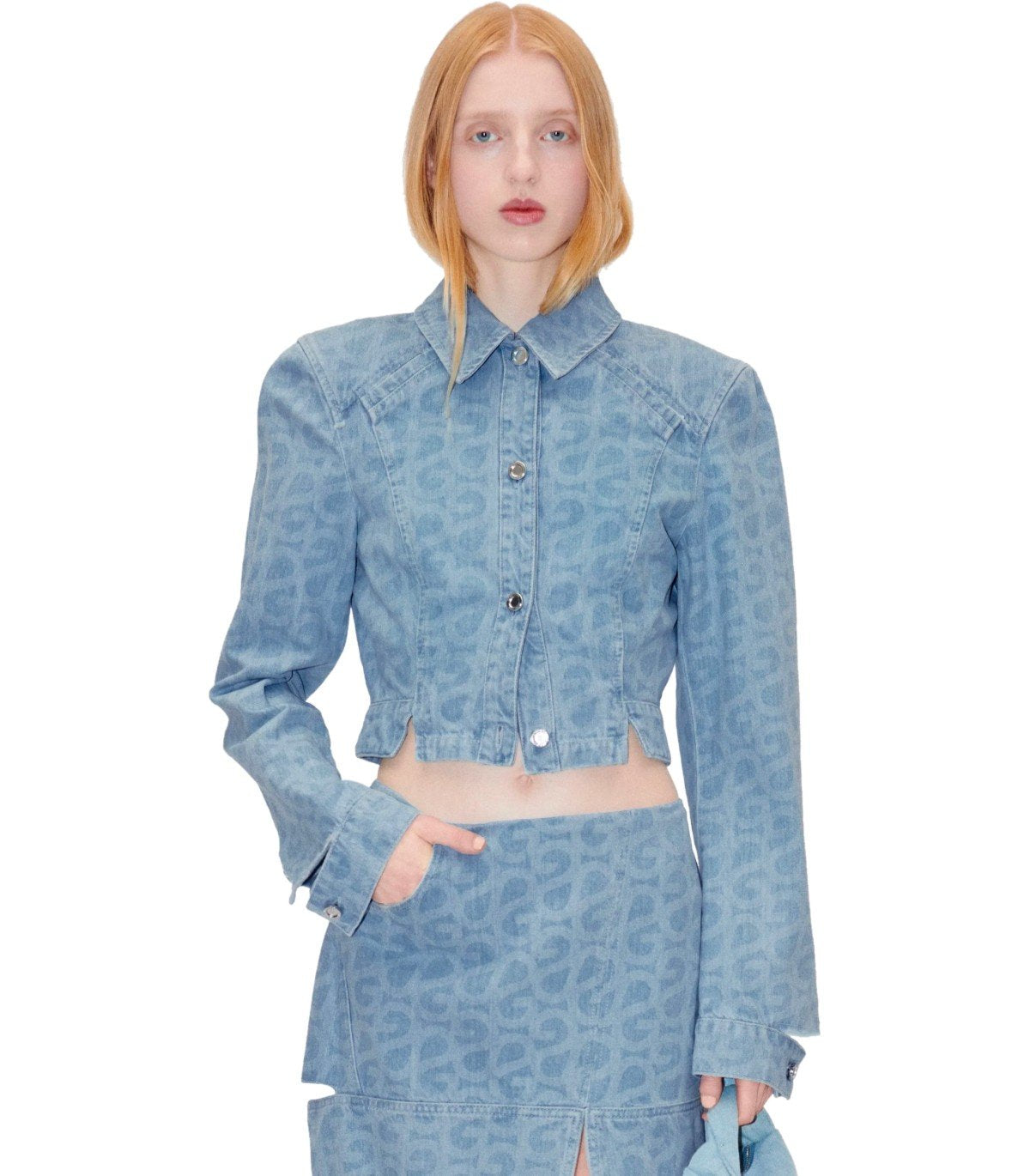 STINE GOYA SAMMIE CROPPED DENIM JACKET