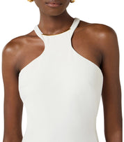 ELISABETTA FRANCHI IVORY MIDI DRESS