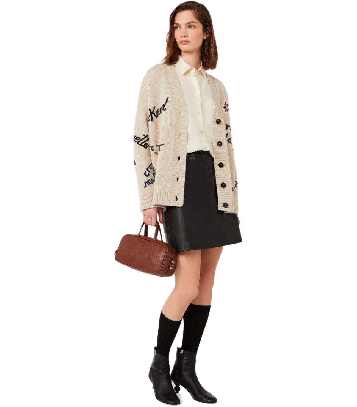 MAX MARA WEEKEND BELGIO ECRU CARDIGAN