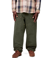 CARHARTT WIP DOUBLE KNEE OLIVE GREEN PANTS