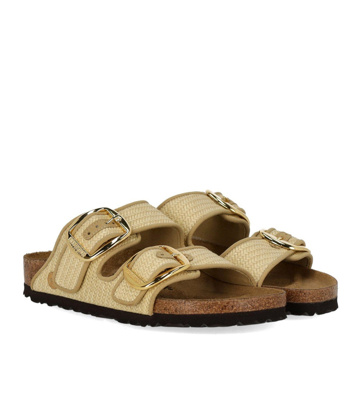 BIRKENSTOCK ARIZONA RAFFIA BIG BUCKLE NATURAL SANDAL