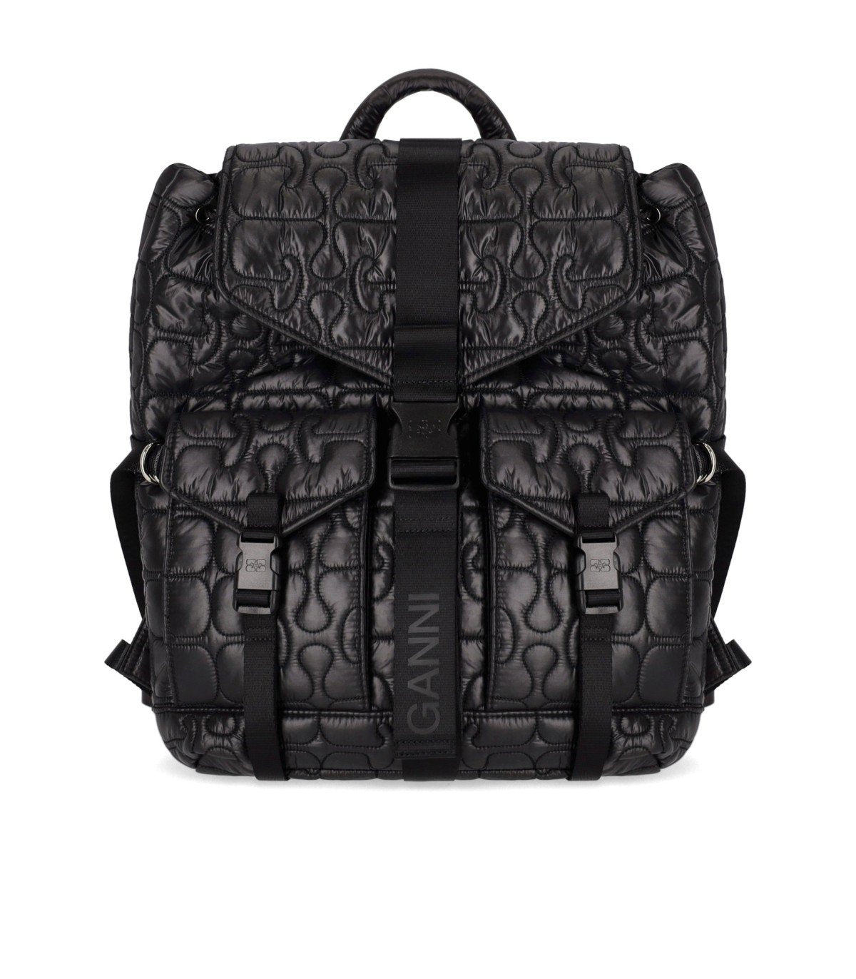 GANNI RE-TECH BLACK BACKPACK