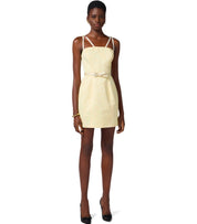 ELISABETTA FRANCHI LEMONADE BELTED DRESS