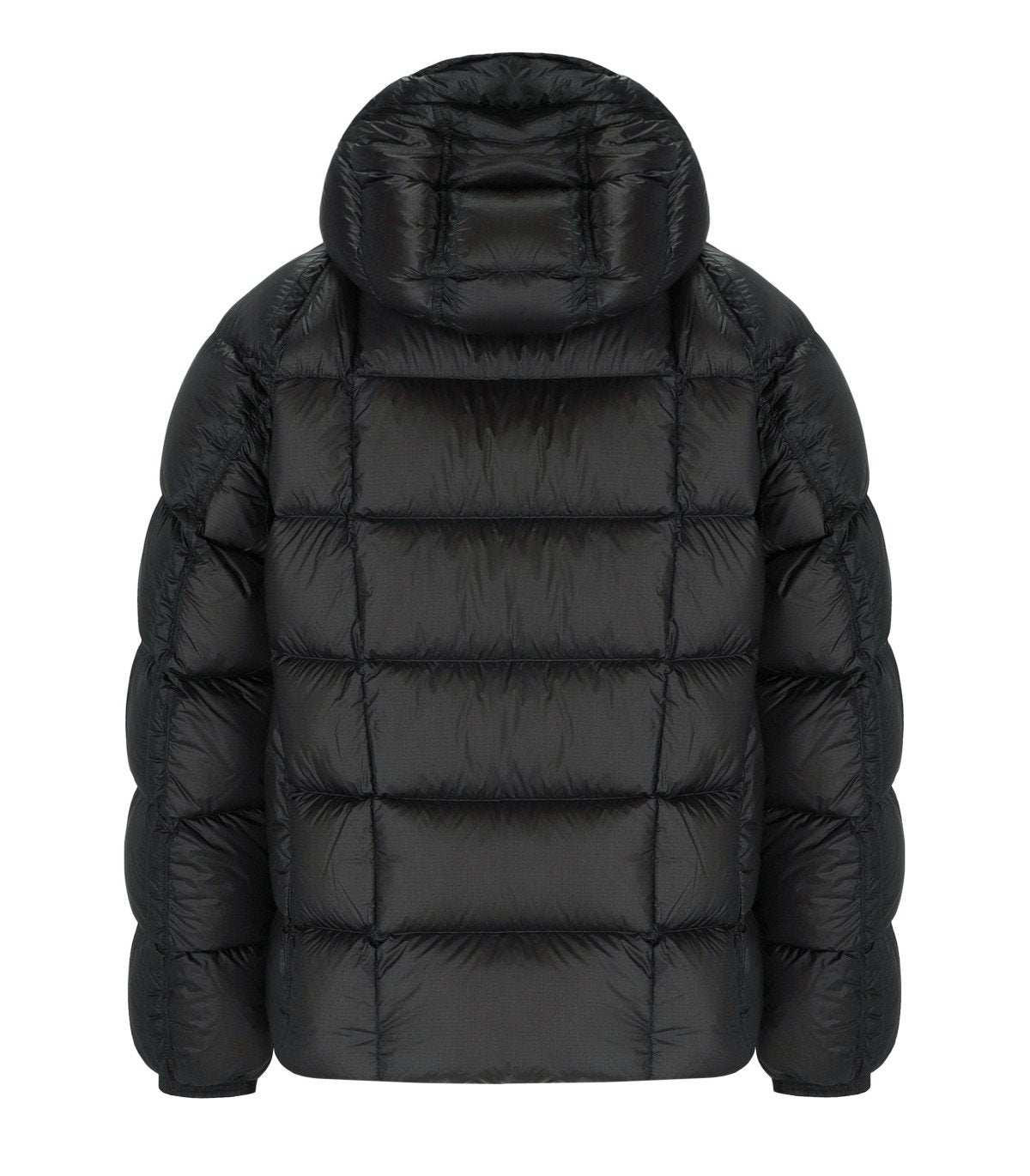 C.P. COMPANY D.D. SHELL BLACK HOODED DOWN JACKET