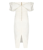 ELISABETTA FRANCHI IVORY SHEATH DRESS