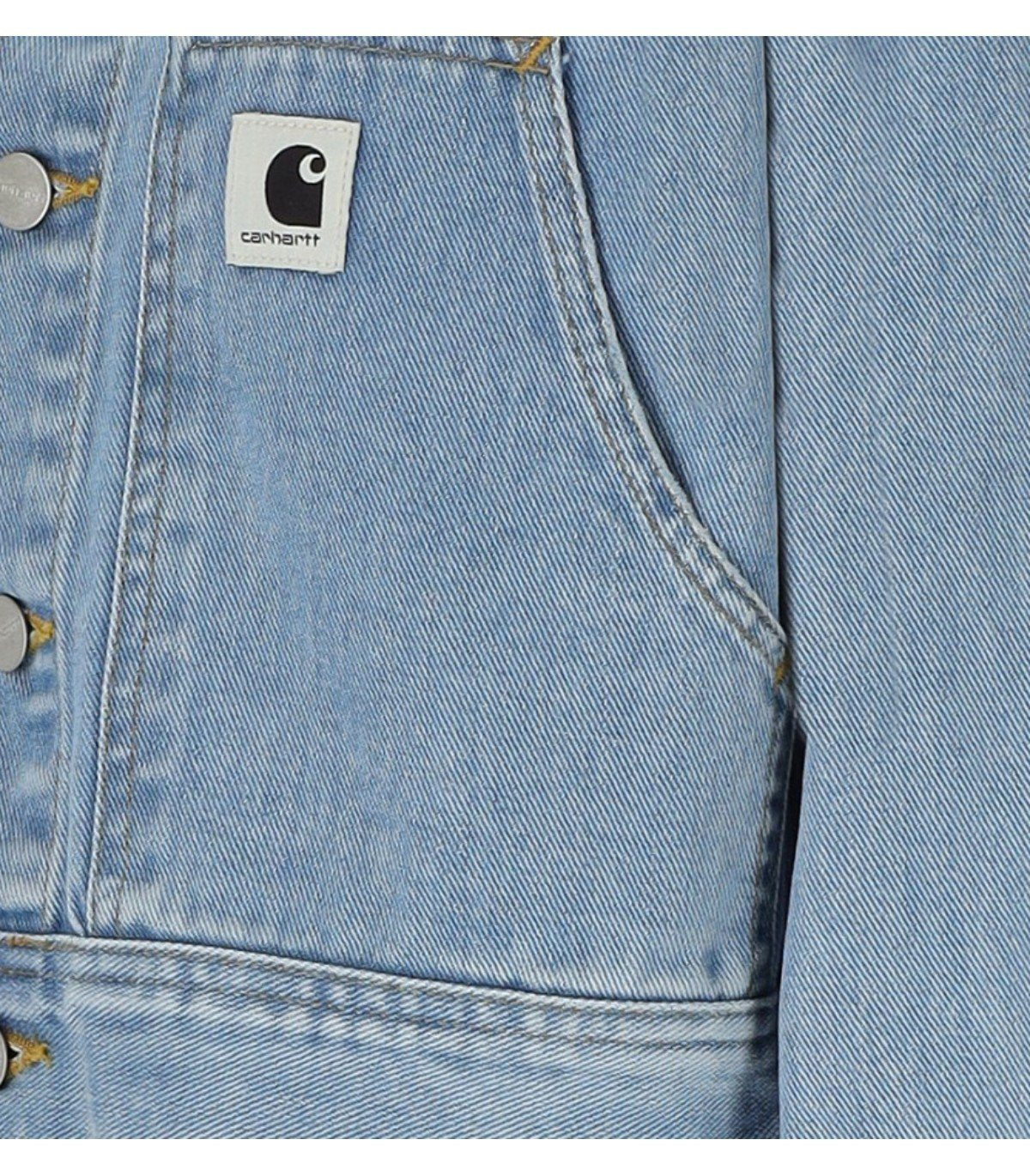 CARHARTT WIP W' ARCA LIGHT BLUE CROPPED DENIM JACKET