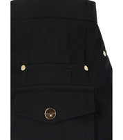 ELISABETTA FRANCHI BLACK SHORTS WITH POCKETS