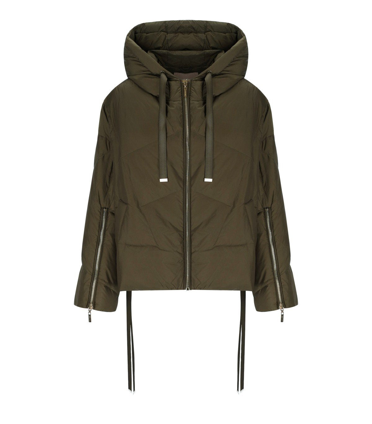 TWINSET MILITARY GREEN HOODED JACKET
