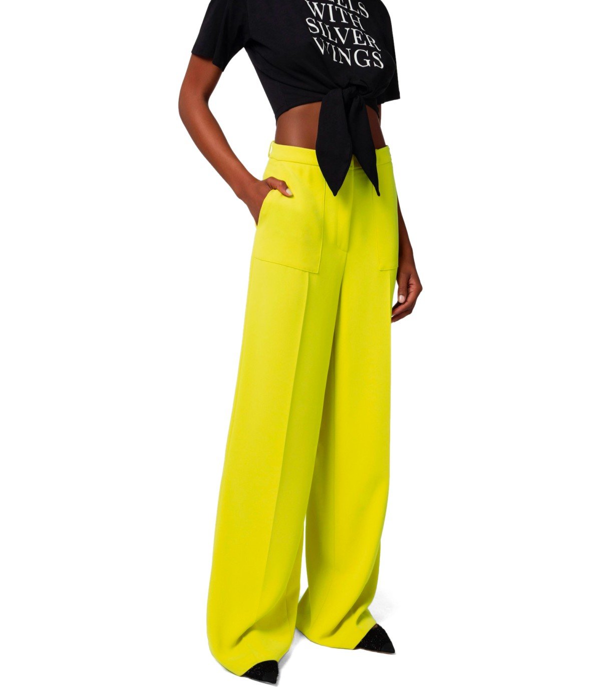 ELISABETTA FRANCHI CEDAR WIDE LEG BROEK