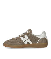 ELISABETTA FRANCHI BEIGE SNEAKER WITH LOGO